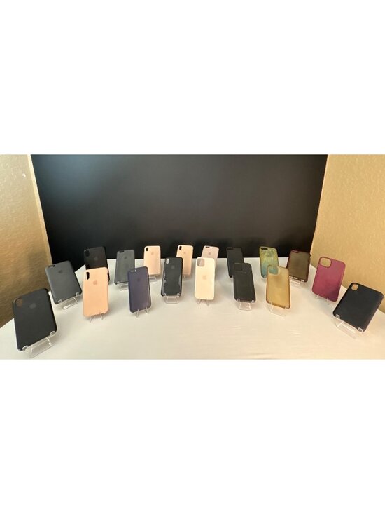 Apple, Various Brands Other - Genuine Apple iPhone Silicone Case & Unbranded Cell Phone Cases Lot 18 Leather